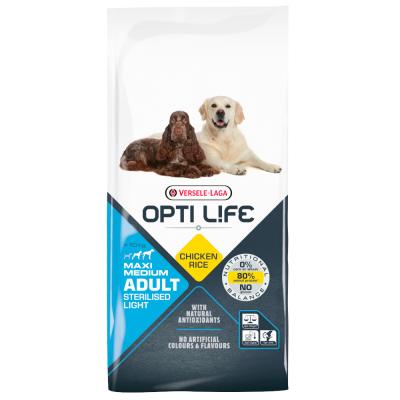 Opti Life Adult Sterilised Light Medium & Maxi - lot % : 2 x 12,5 kg