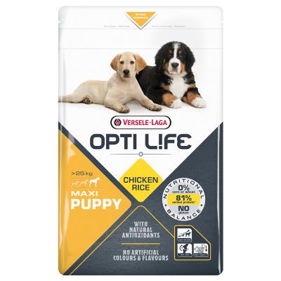 Opti Life Chiot Puppy Maxi, Poulet et Riz 2 x 12,5 kg
