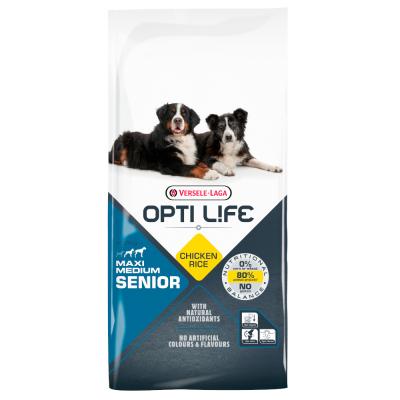 Opti Life Chien Senior Medium/Maxi, Poulet & Riz 2 x 12,5 kg