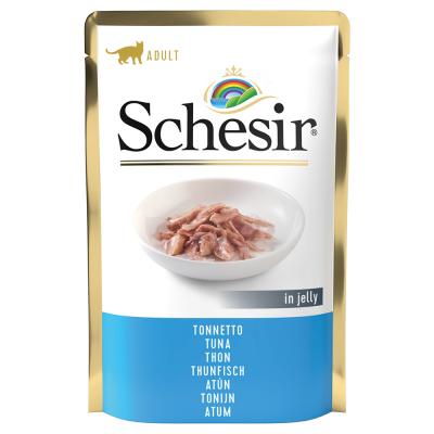 Schesir en gel&eacute;e ou en sauce 12 x 85&nbsp;g - thon en gel&eacute;e