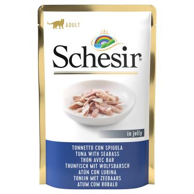 Schesir en gel&eacute;e ou en sauce 12 x 85&nbsp;g - thon, bar en gel&eacute;e