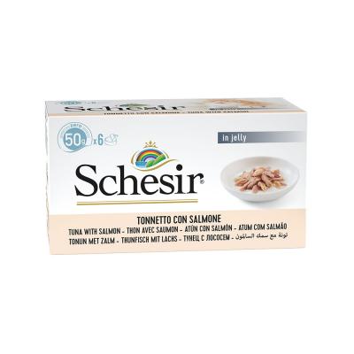 Thon avec saumon Multipack pour Chats 6x50 gr Schesir