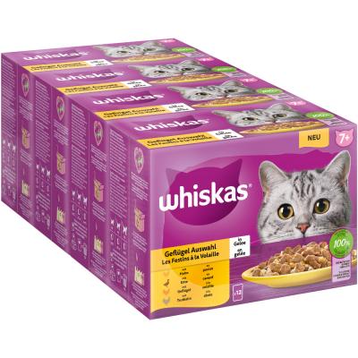 Whiskas Multipack 7+ s&eacute;lection de volaille en gel&eacute;e 12x85&nbsp;g