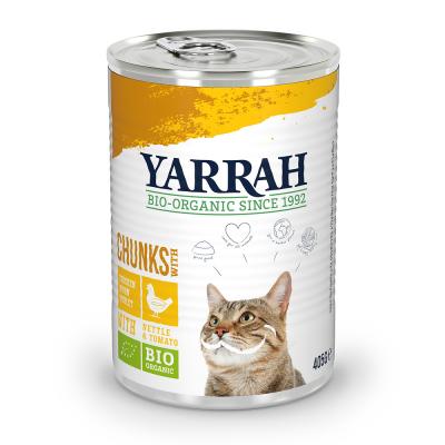 Yarrah Bio 24 x 400/405 g - Chunks : poulet bio en sauce - 405 g