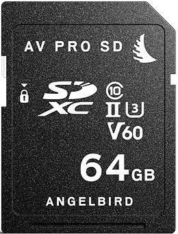 ANGELBIRD Carte SDXC AV PRO UHS-II V60 64GB 280MB/S Class 10
