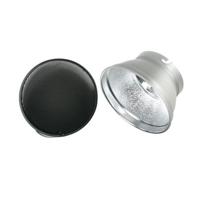 ELINCHROM kit r&eacute;flecteur 18 cm 60&deg; + grille nid d'abeille 30&deg;