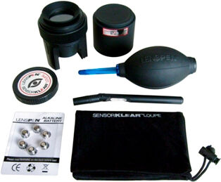 Kit de nettoyage capteur avec loupe &eacute;clairante - stylet - poire