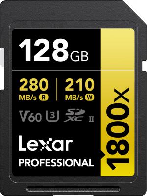 Lexar Carte SDXC 128GB Professional UHS-II (1800x) V60 Gold