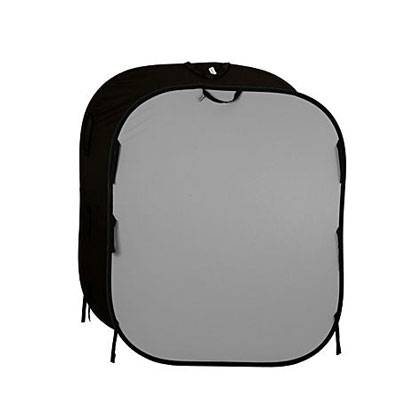 Fond pliant Freestyle uni - 1.80 x 2.15m Noir/Gris moyen - LAS67GB