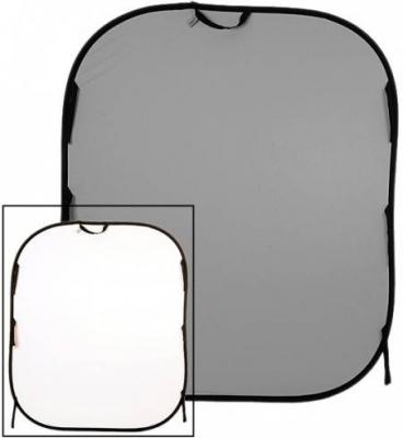 Fond pliant Freestyle uni - 1.80 x 2.15m Blanc/Gris moyen - LAS67GW