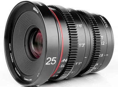 Meike 25mm T2.2 monture micro 4/3 objectif vid&eacute;o