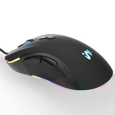 imoshion Souris de jeu avec lumi&egrave;res RGB - Souris de jeu filaire avec connexion USB-A - Noir