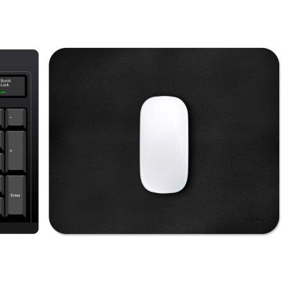 imoshion Tapis de souris - Tapis de souris en similicuir - 21 x 26 cm - Noir