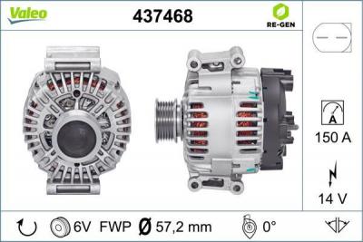 Alternateur REMANUFACTURED PREMIUM 437468 Valeo