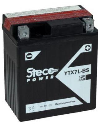 TOPCAR - Batterie moto 12V 6Ah - YTX7L-BS
