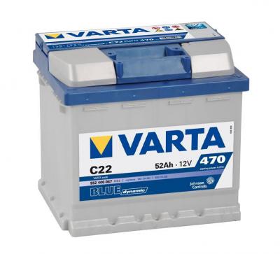 Batterie de d&eacute;marrage Varta Blue Dynamic L1 C22 12V 52Ah / 470A
