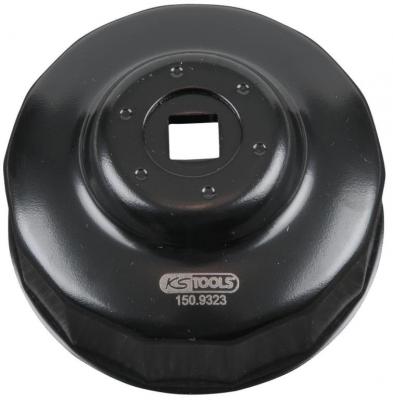 Ks Tools - Cloche pour filtre &agrave; huile 3/8, diam&egrave;tre 73 mm