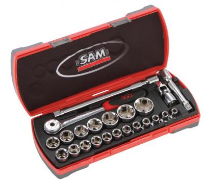 SAM - Jeu de douilles 1/2 pouce Carr&eacute; 23 pi&egrave;ces ( Prix pour 1 )