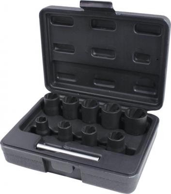 Ks tools 3/8"" jeu de douilles spirales &agrave; chocs, 10 pcs