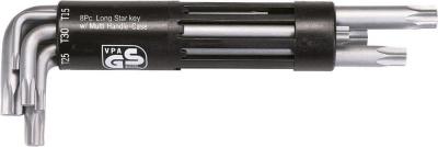 Jeu de cl&eacute;s male TORX KS, 8 pi&egrave;ces T10-T15-T20-T25-T30-T40-T45-T50