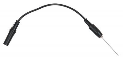 Toma de entrada de 4,0 mm con punta de comprobaci&oacute;n de aguja, negra