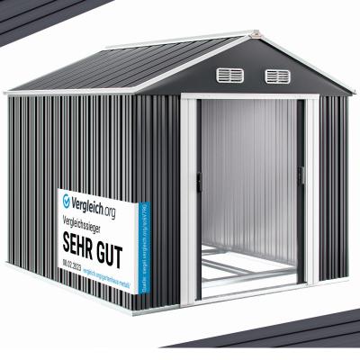 Abri de jardin anthracite en m&eacute;tal 312x257x177,5cm