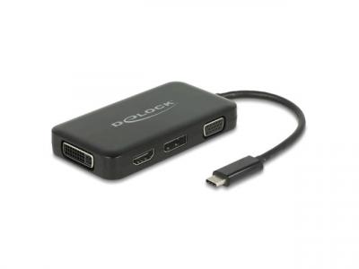 DeLOCK 63929 hub & concentrateur USB 2.0 Type-C Noir