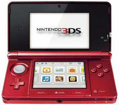 Console Nintendo 3DS rouge m&eacute;tal