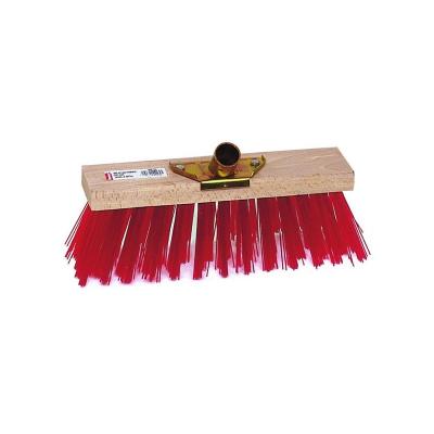Balai ext&eacute;rieur PVC Brosserie Thomas - monture bois 30 cm - Rouge