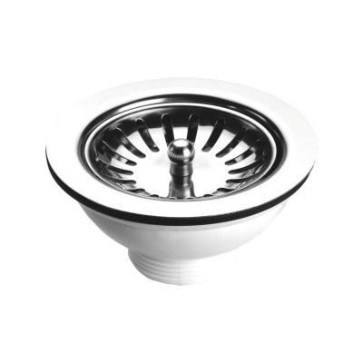 Bonde &agrave; panier sans trop plein, plateau chrom&eacute; Diam 114 mm Nicoll