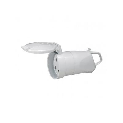 Fiche plastique 3p+t 32 a plexo &eacute;tanche femelle gris 604429