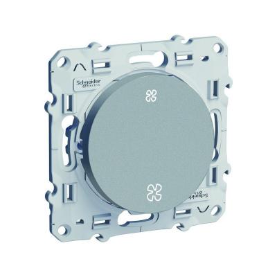 Interrupteur commande VMC sans position arr&ecirc;t &agrave; vis aluminium Odace