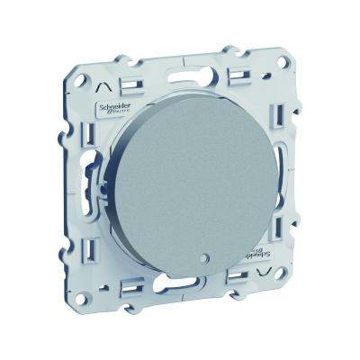 Interrupteur va-et-vient Odace - 10A - led Orange - Aluminium