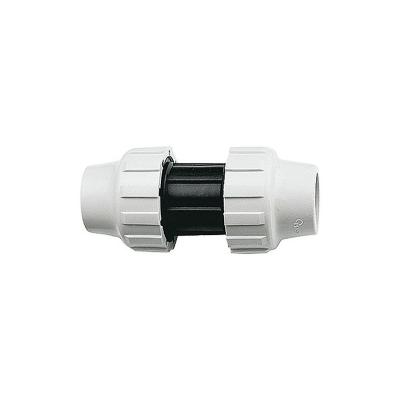 Raccord plastique manchon &eacute;gal pour tube PE &Oslash;25 mm - BRUT
