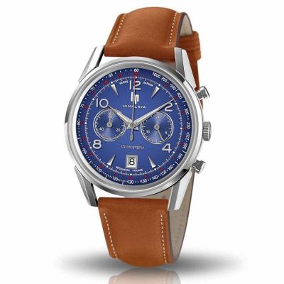Montre Lip HIMALAYA 40 mm chronographe cadran bleu - 671597 Marron 