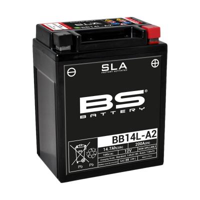 BS battery 300759&nbsp;bb14l-A2&nbsp;AGM SLA Moto Batterie, noir