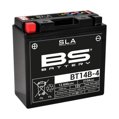 BS battery 300644&nbsp;bt14b-4&nbsp;AGM SLA Moto Batterie, Noir