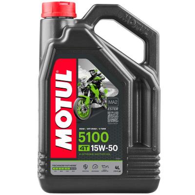Huile moteur MOTUL 5100 4T 15W50 Semi-synth&egrave;se 4L 