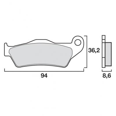 Paire de Plaquettes de Freins Arri&egrave;re Sinterizzate Brembo 07BB28SP