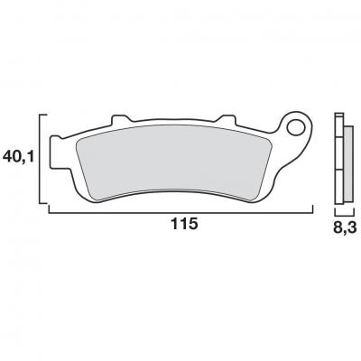 BREMBO Plaquettes de frein BREMBO route m&eacute;tal fritt&eacute; - 07HO42SA
