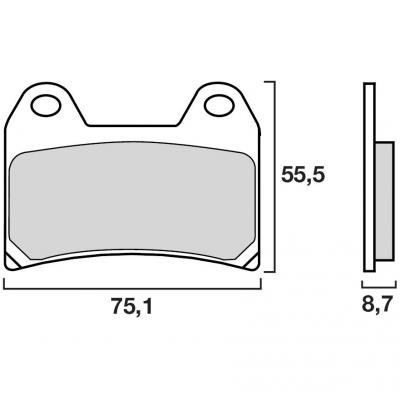 Plaquettes de freins Brembo Sinter M&eacute;tal Fritt&eacute; avant