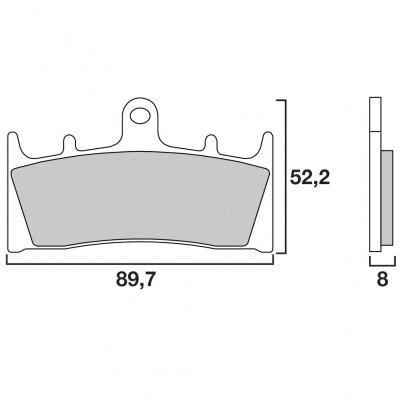 Plaquettes de Frein Brembo Road SA - m&eacute;tal fritt&eacute; - 07SU19SA