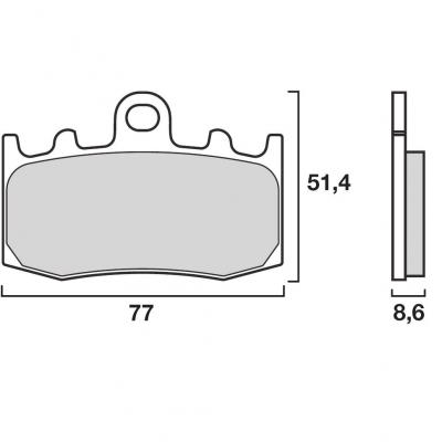 Plaquettes de frein Brembo m&eacute;tal fritt&eacute; 07BB26SA