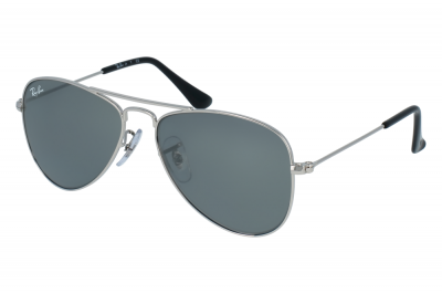 Ray-ban aviator junior argent brillant gris miroit&eacute; argent