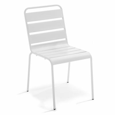 Chaise de jardin - 47 x 55 x 83 cm - Acier - Palavas - Blanc