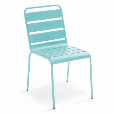 Oviala Palavas - Chaise de Jardin en m&eacute;tal Turquoise