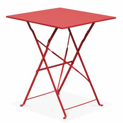 Table de jardin pliante - 60 x 60 x 71 cm - Acier - Oviala - Rouge