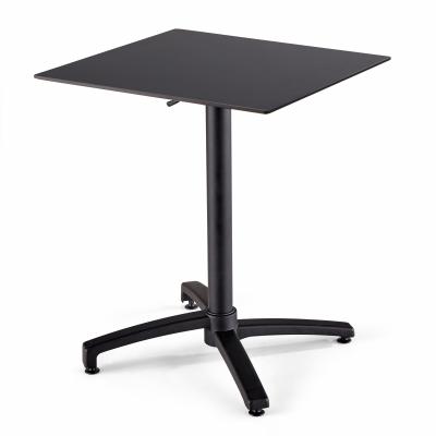 Table de jardin carr&eacute; (60x60 cm) inclinable en HPL NOIR