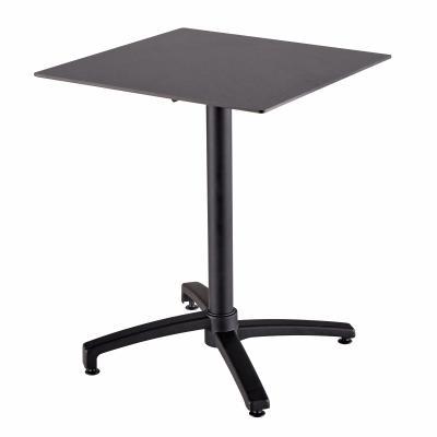 Table de jardin carr&eacute; (60x60 cm) inclinable ardoise gris fonc&eacute;