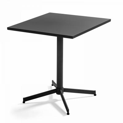 Table de jardin bistrot - 70 x 70 x 72 cm - Acier - Palavas - Gris
